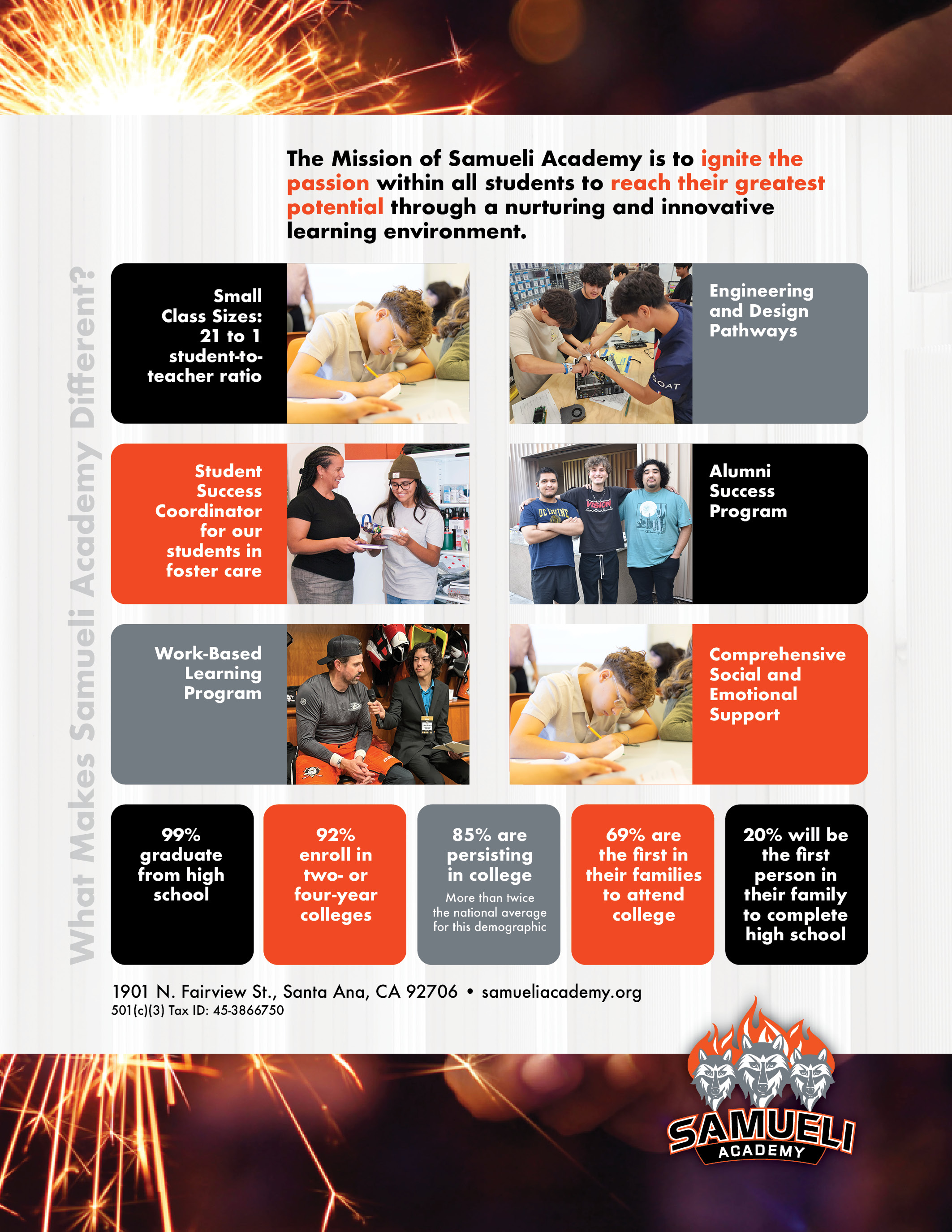 What makes Samueli Academy special
